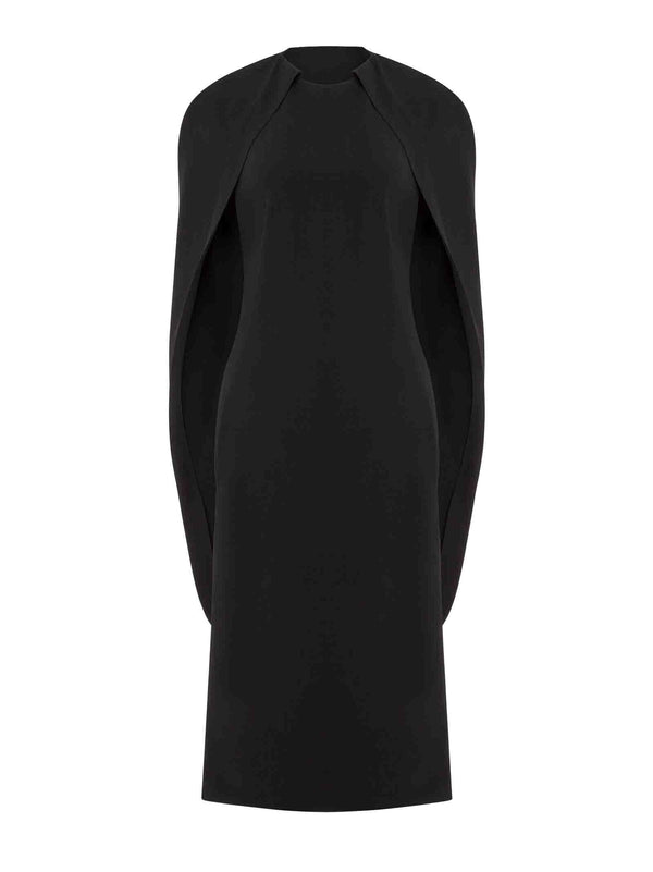 Midi Dress Black Viscose