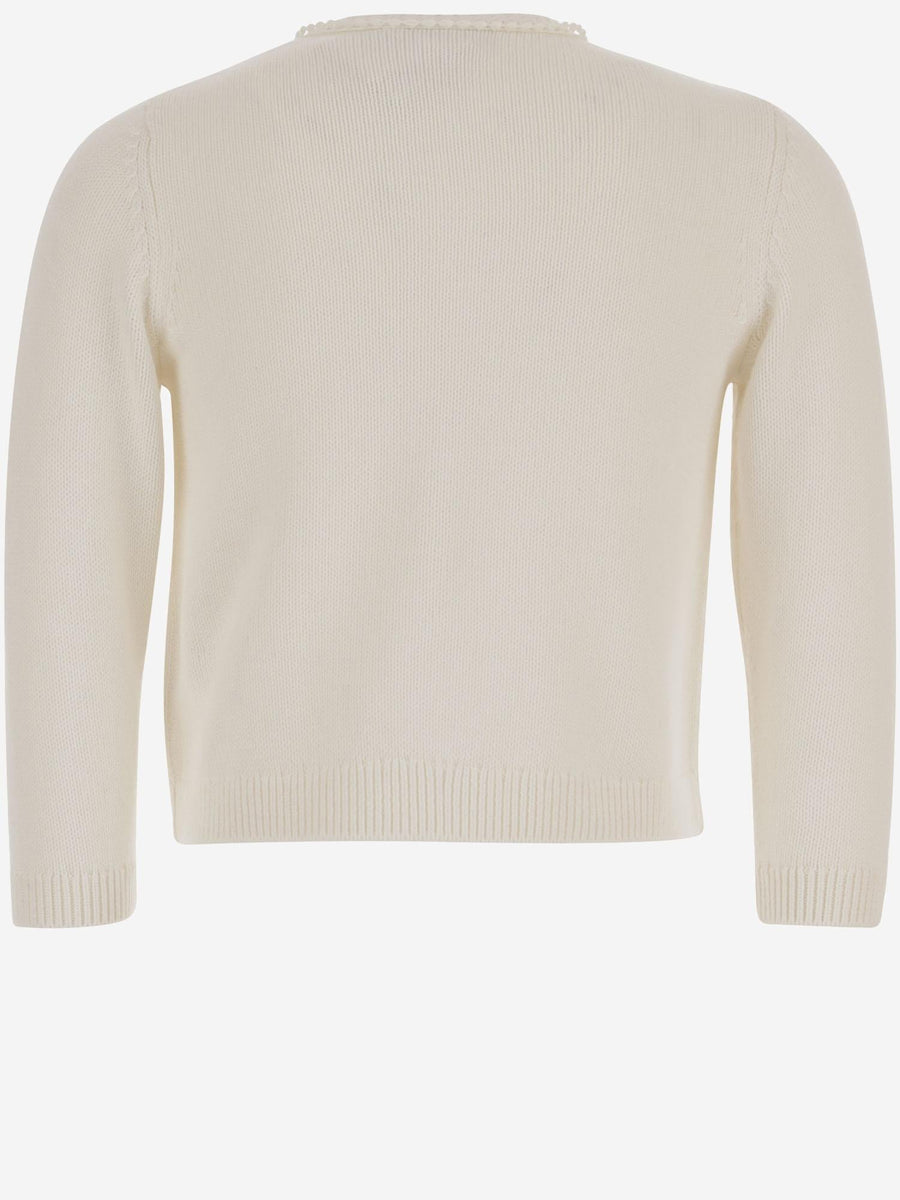 Cotton And Cashmere Cardigan Cream