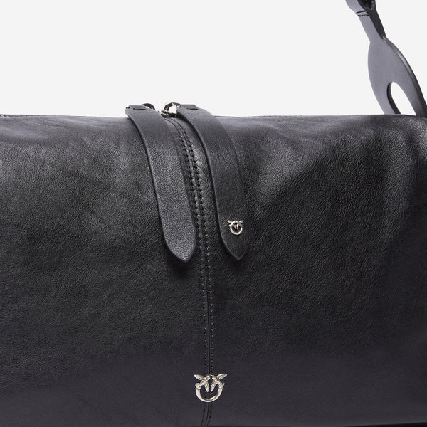 Shoulder Bag Biker Leather Black