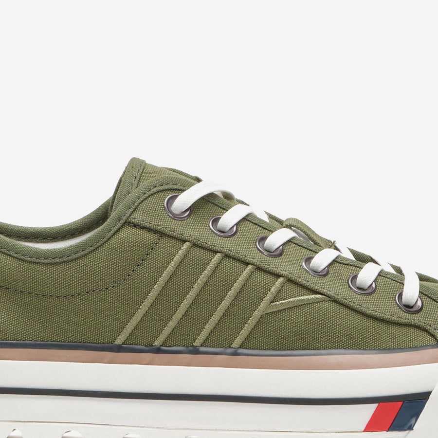 Canvas Sneakers Green Cotton Trainers