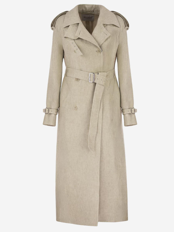 Coat Spedaggi Beige Linen