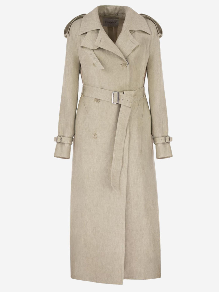 Coat Spedaggi Beige Linen