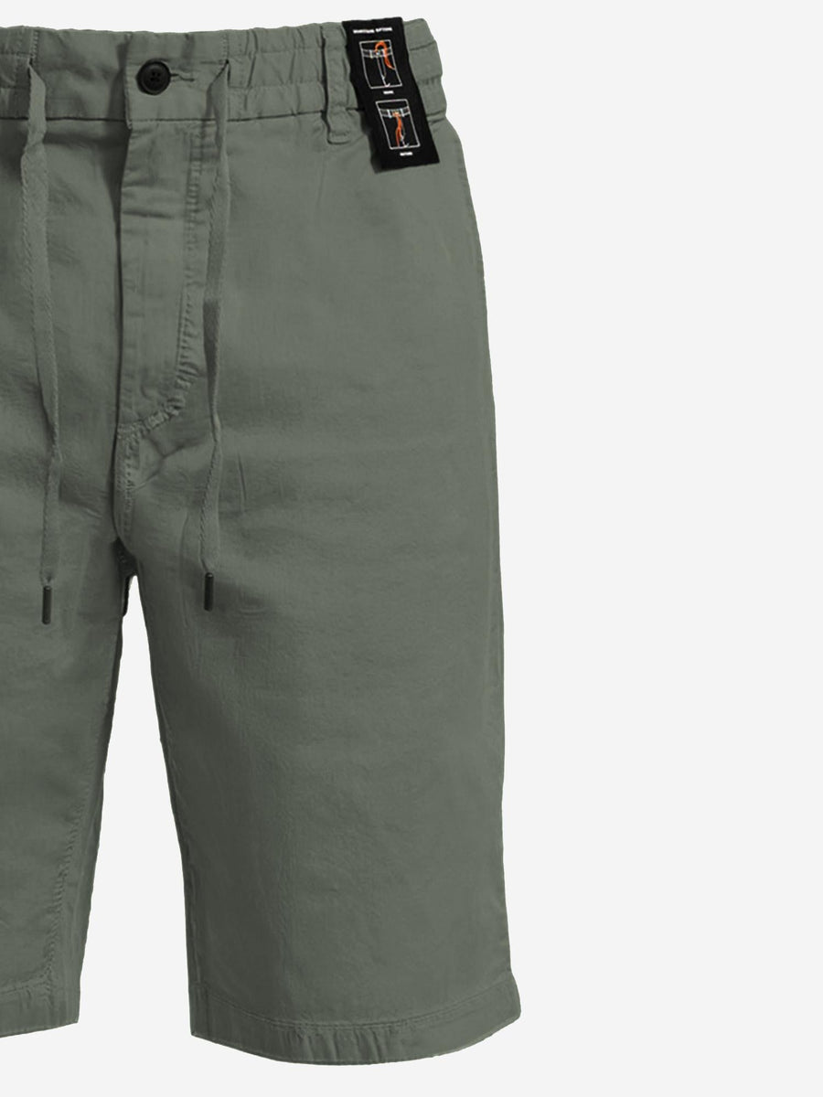 Stretch Cotton Pants Green Short