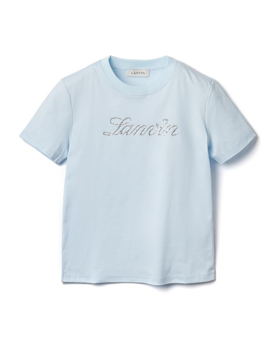 Embroidered Script Logo T-Shirt - Chambray Blue