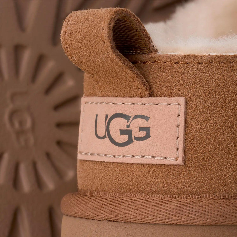 Mules Micro Suede Brown Leather