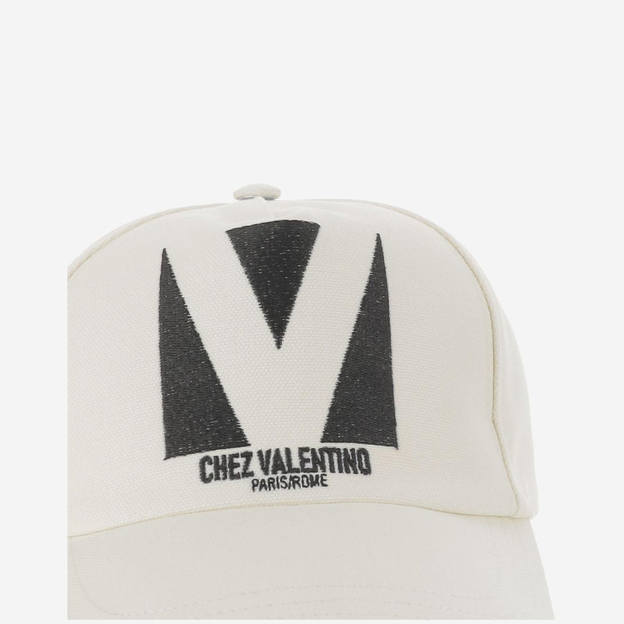 Baseball Hat Cotton With Embroidery White