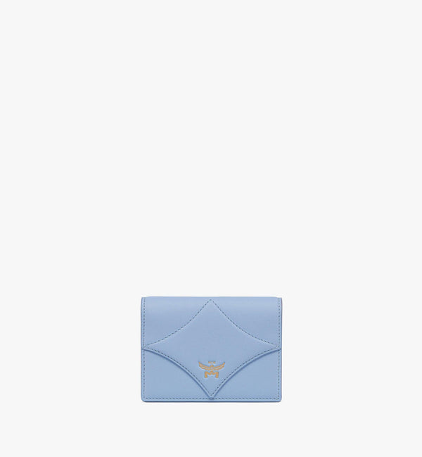 Spanish Calfskin Diamond Snap Wallet - Blue
