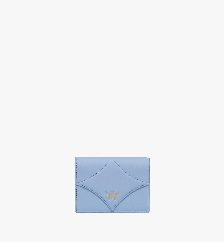 Spanish Calfskin Diamond Snap Wallet - Blue
