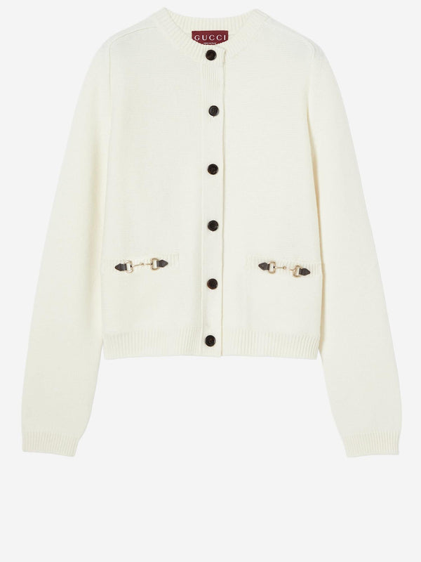 Wool And Cashmere Cardigan White