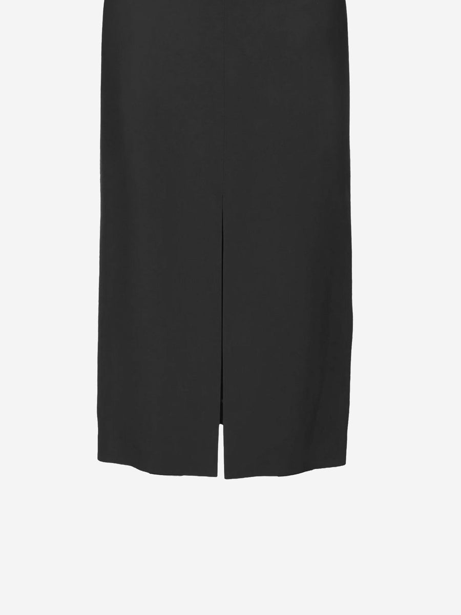 Midi Skirt Acetate And Viscose Black