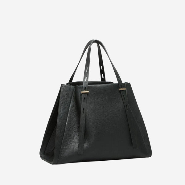 Shoulder Bag Paula Textured Leather Black