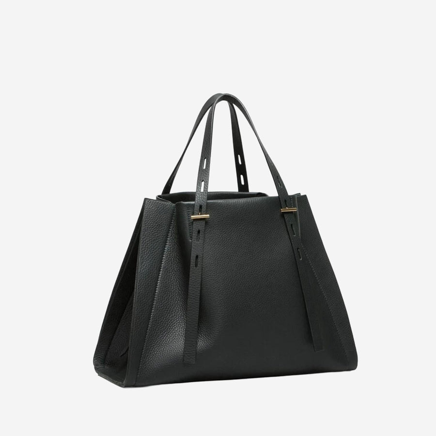 Shoulder Bag Paula Textured Leather Black