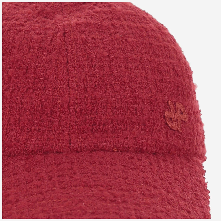 Baseball Cap Tweed Wool Red Hat
