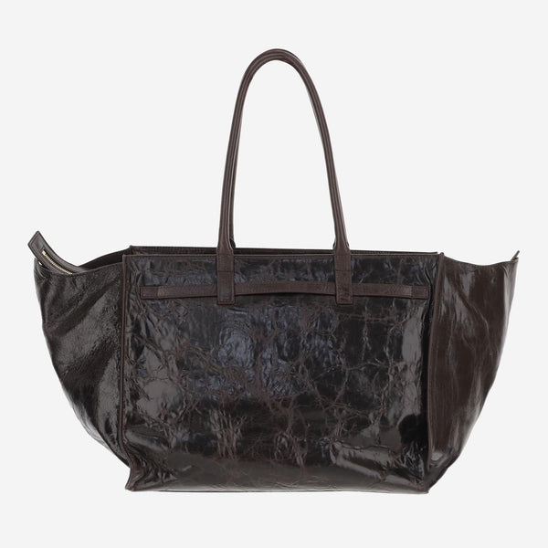 Weekend Leather Bag Dark Brown Shoulder