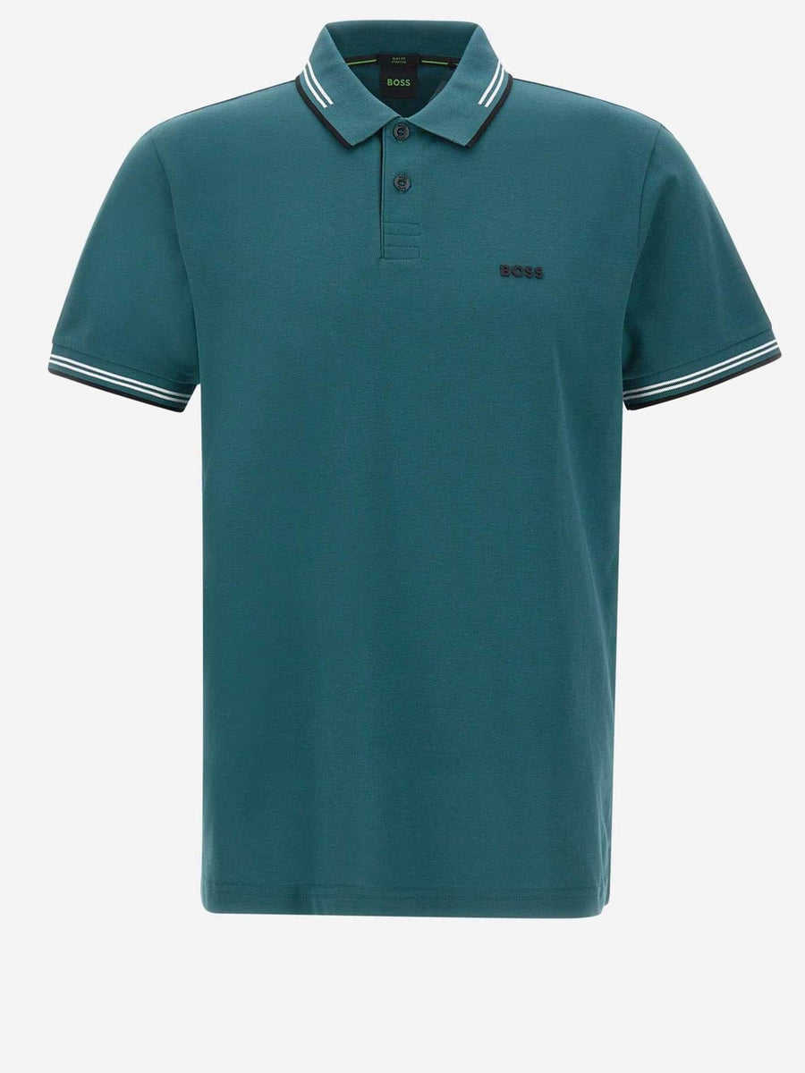 Polo Shirt Petrol Green Cotton