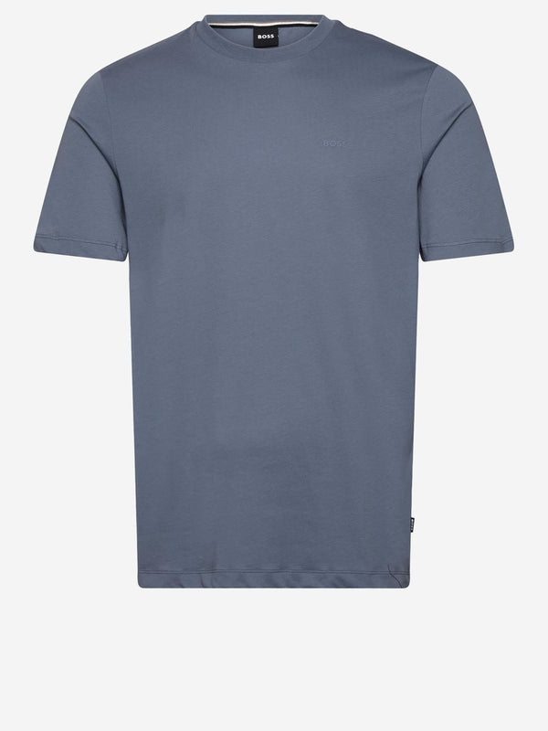 Cotton T-Shirt With Logo Navy T-shirts
