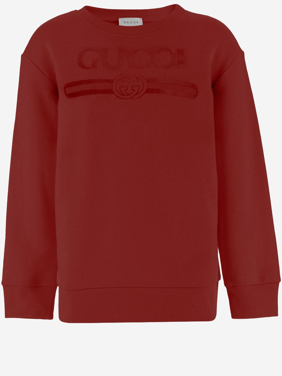 Sweatshirt Stretch Cotton Red Knitwear