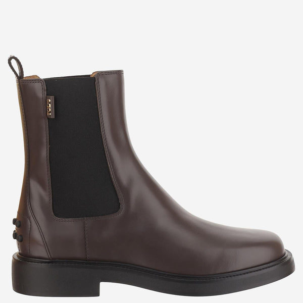Leather Ankle Boots Dark Brown
