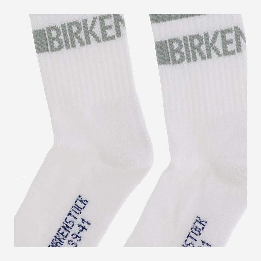 Cotton Socks With Logo White Fabric