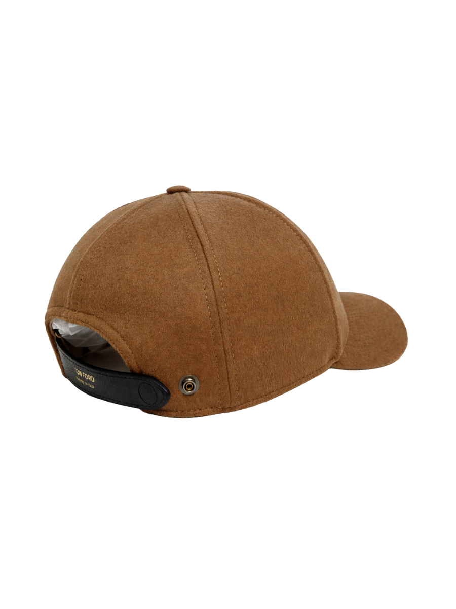 Baseball Cap Honey Brown Cashmere Hat