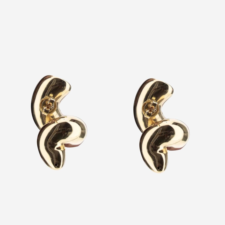 Corkscrew Earrings Gold Sterling Silver