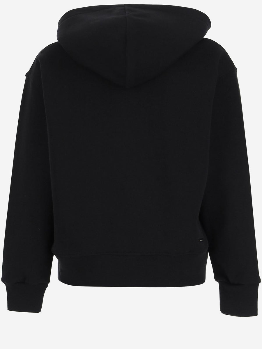 Cotton Hoodie With Logo — Black Hoods & Sweatshirts