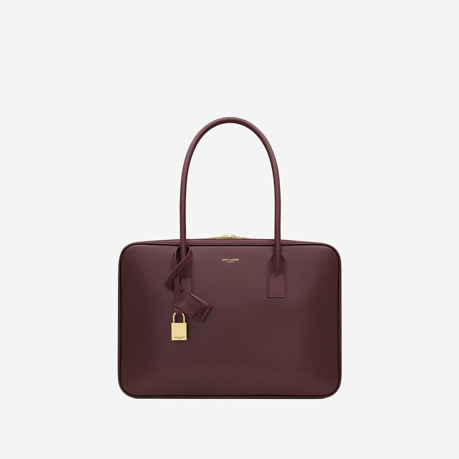 Sac De Jour Leather Trunk Bag Bordeaux Shoulder