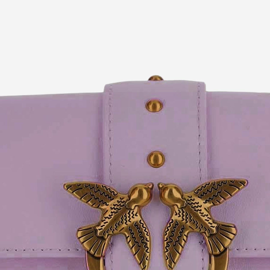 Shoulder Bag Love One Pocket Lilac Leather