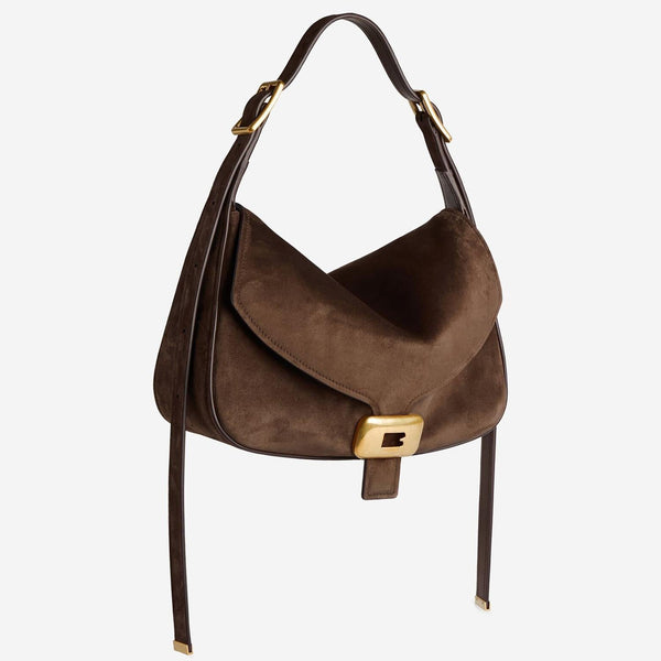 Shoulder Bag Brown Suede