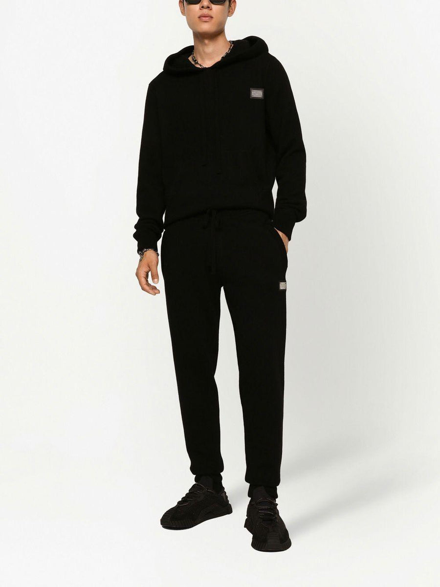 Trousers Black Virgin Wool-Cashmere