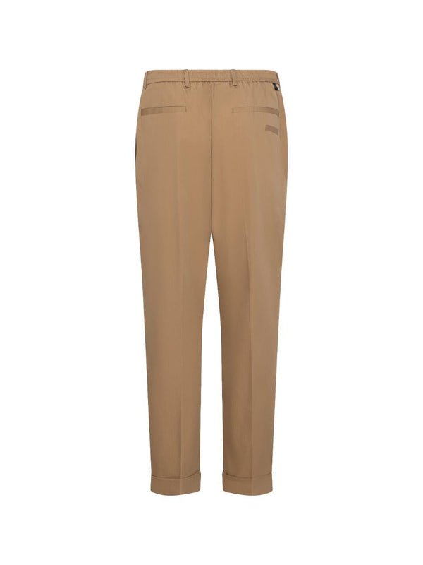Trousers Cotton Blend Beige