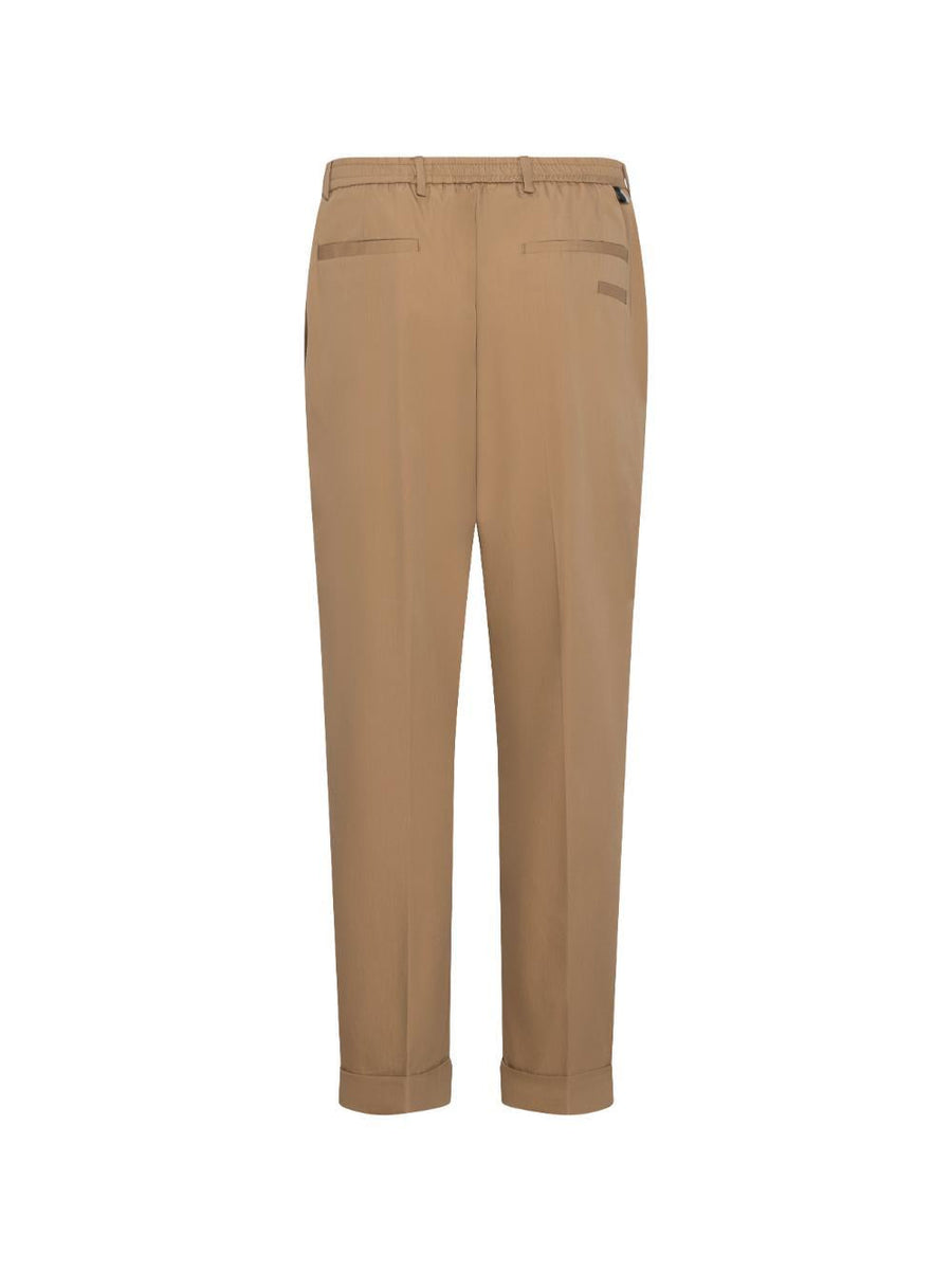 Trousers Cotton Blend Beige