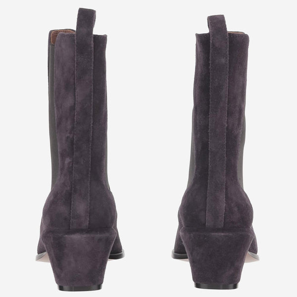 Ankle Boots Bettina 50 Dark Purple Calf Leather (bos Taurus)