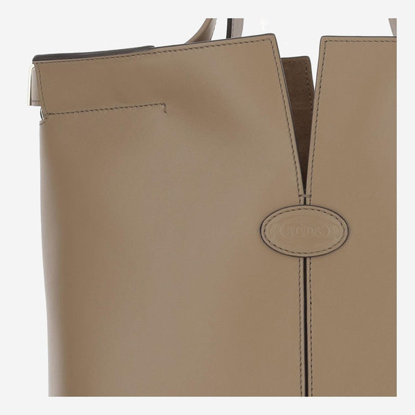Small Calfskin Folio Bag Brown Shoulder