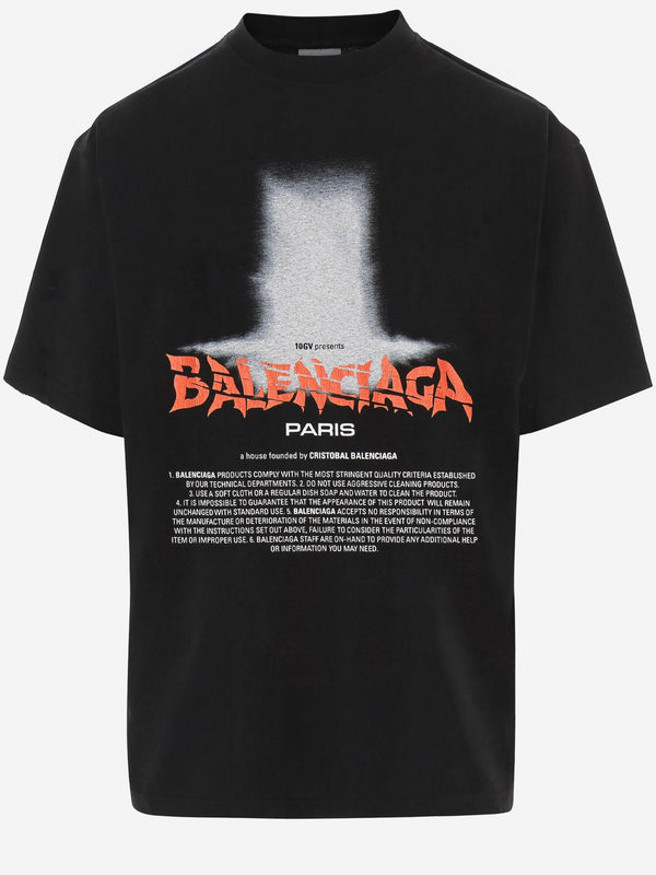 T-Shirt The Door Oversized Cotton Black T-shirts
