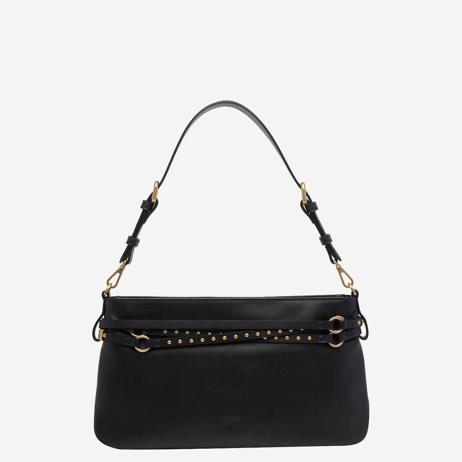 Leather Shoulder Bag Black