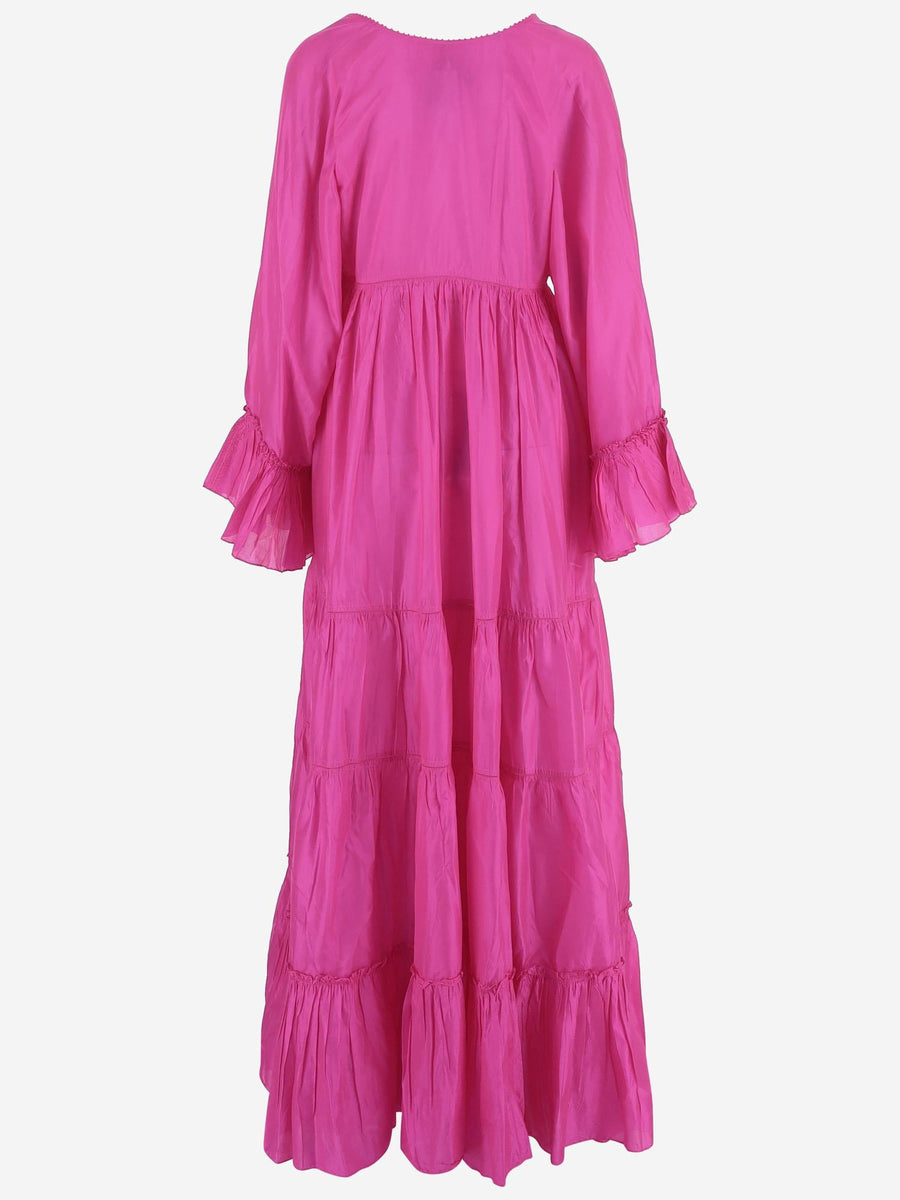 Silk Dress Fuchsia