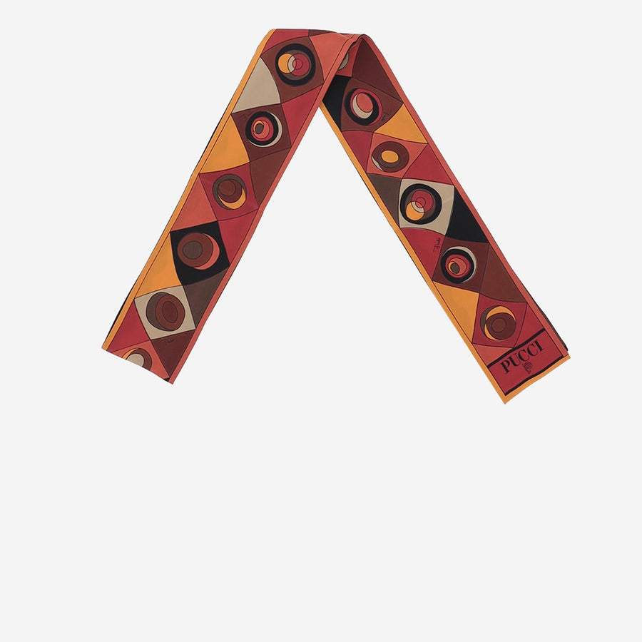 Silk Scarf With Print Multicolour