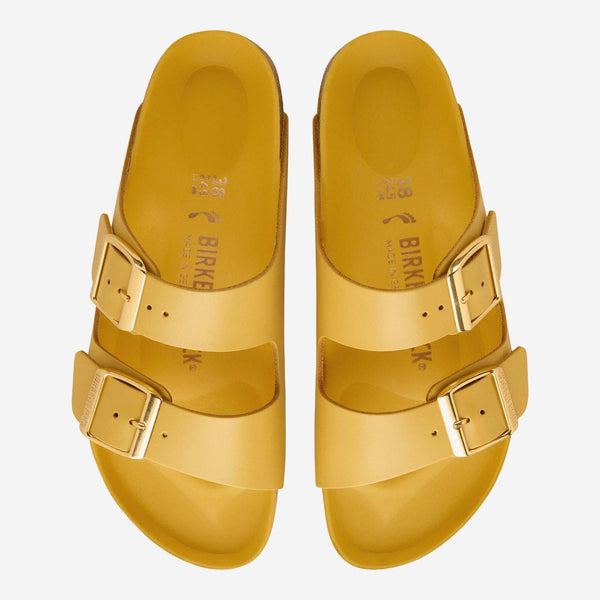 Leather Sandals Arizona Yellow Slippers