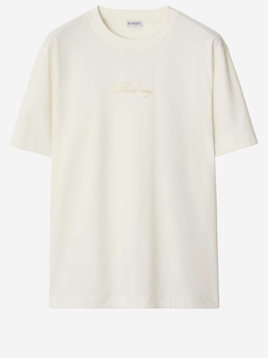 Cotton T-Shirt With Logo White T-shirts