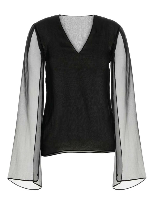 Silk Blouse Black Blouses