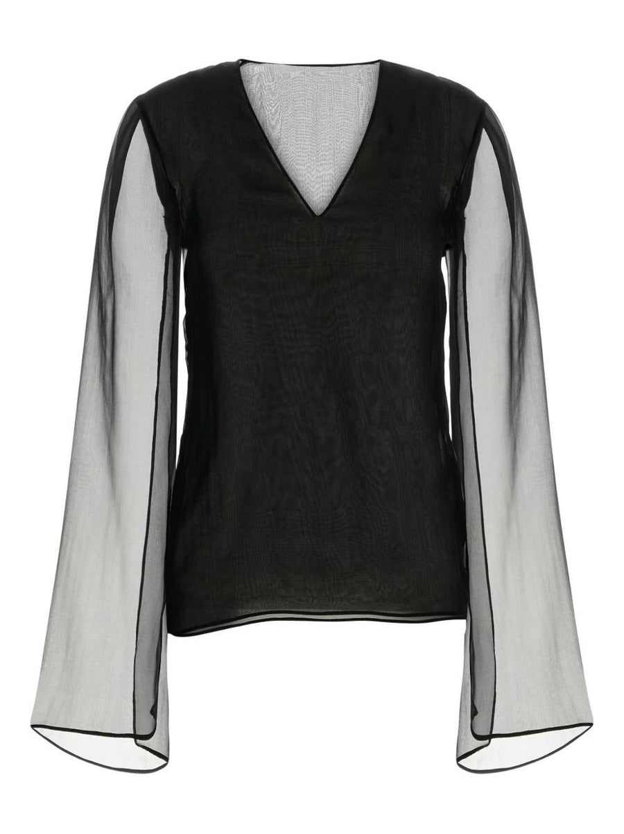 Silk Blouse Black Blouses