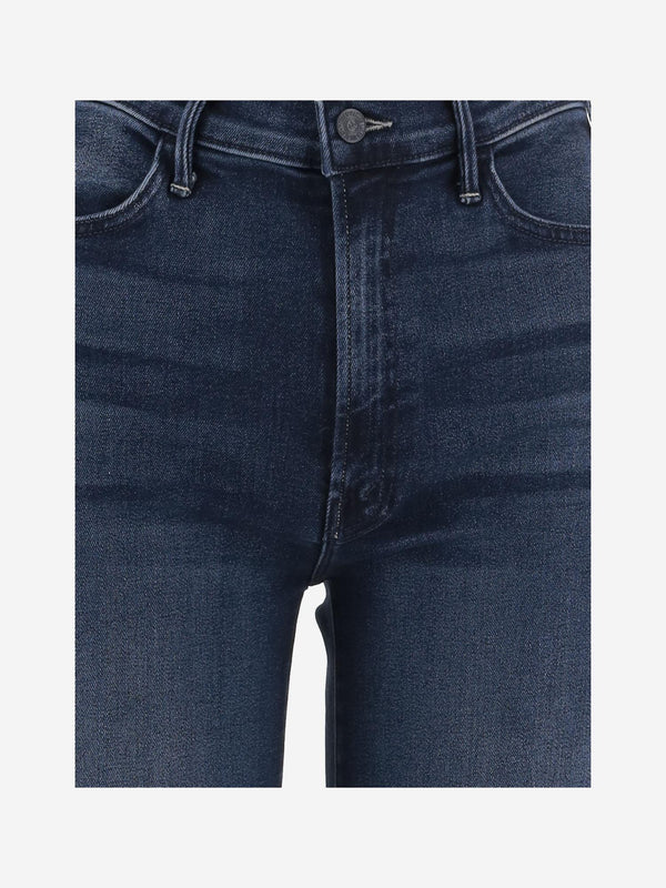 Jeans Wide-Leg Dark Denim Cotton