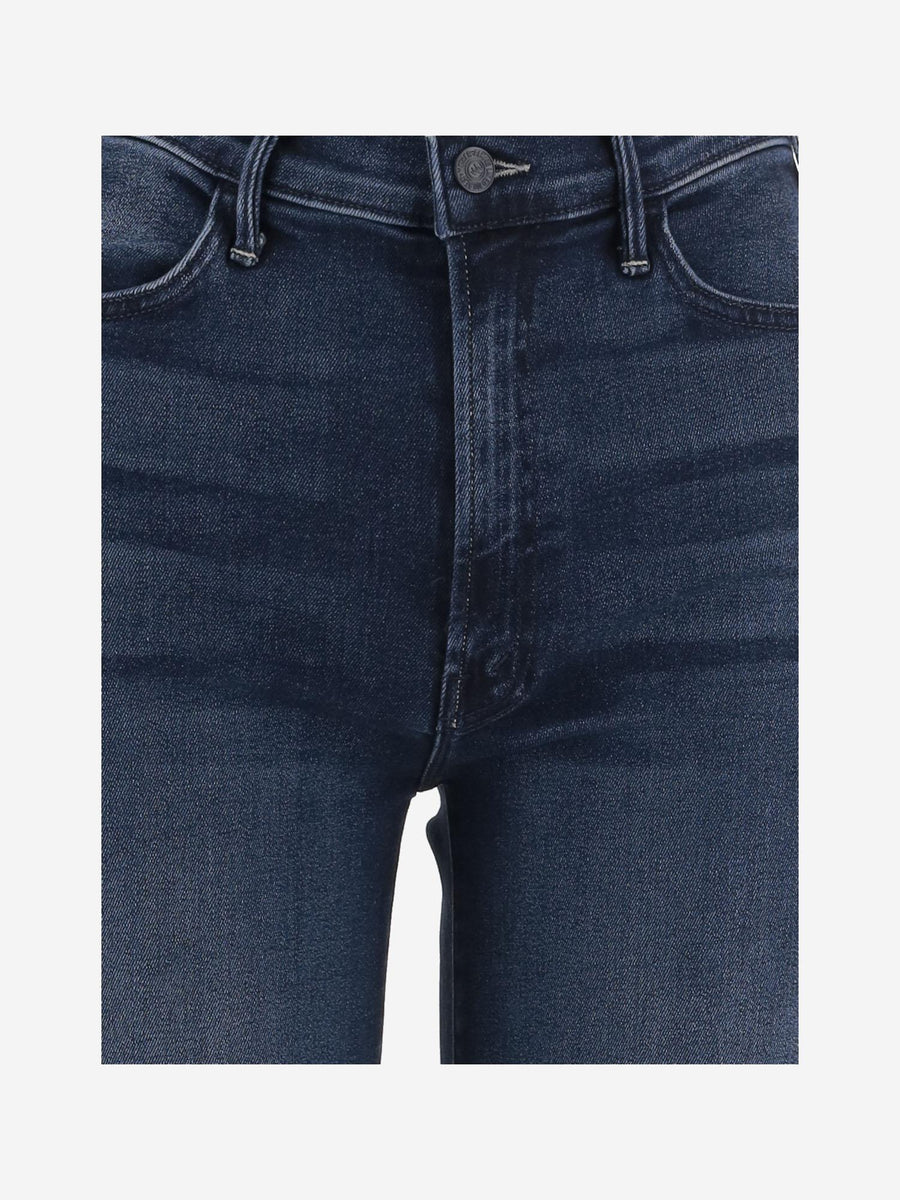 Jeans Wide-Leg Dark Denim Cotton