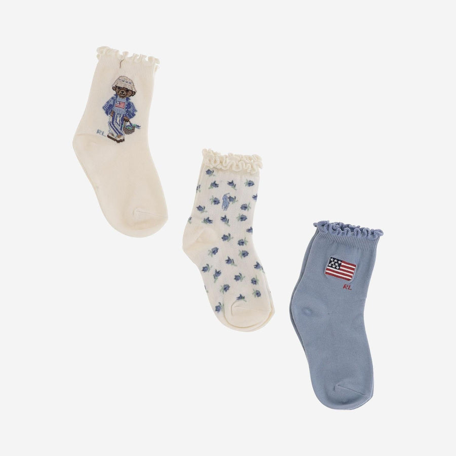 Childrens Sock Set Ivory Socks: Cotton Tights & Socks