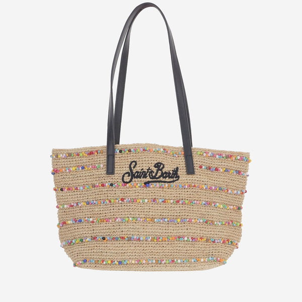 Shopping Bag Natural Raffia Shoulder