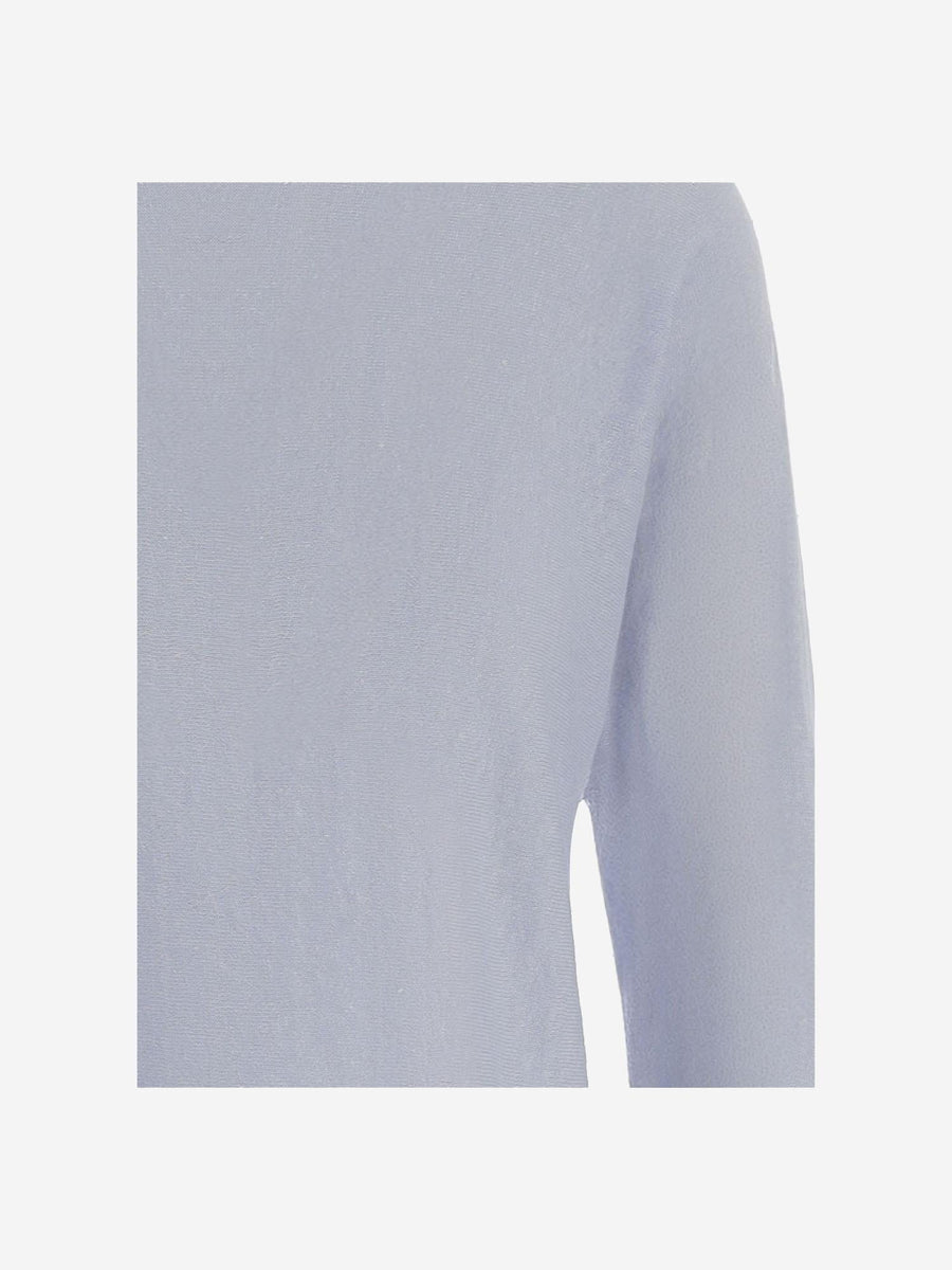 Linen And Cotton Sweater Light Blue