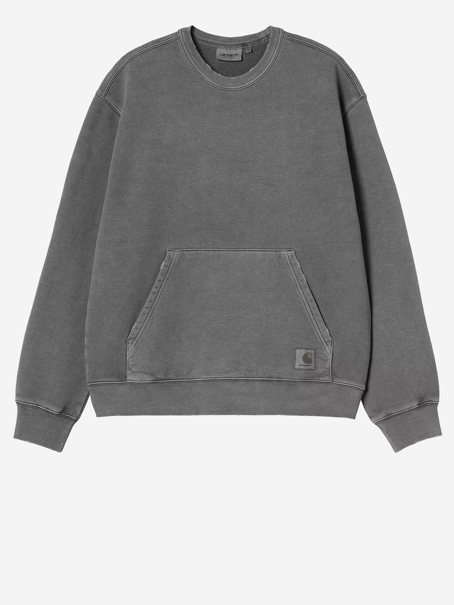 Sweatshirt With Logo Grey Cotton Sweatshirts