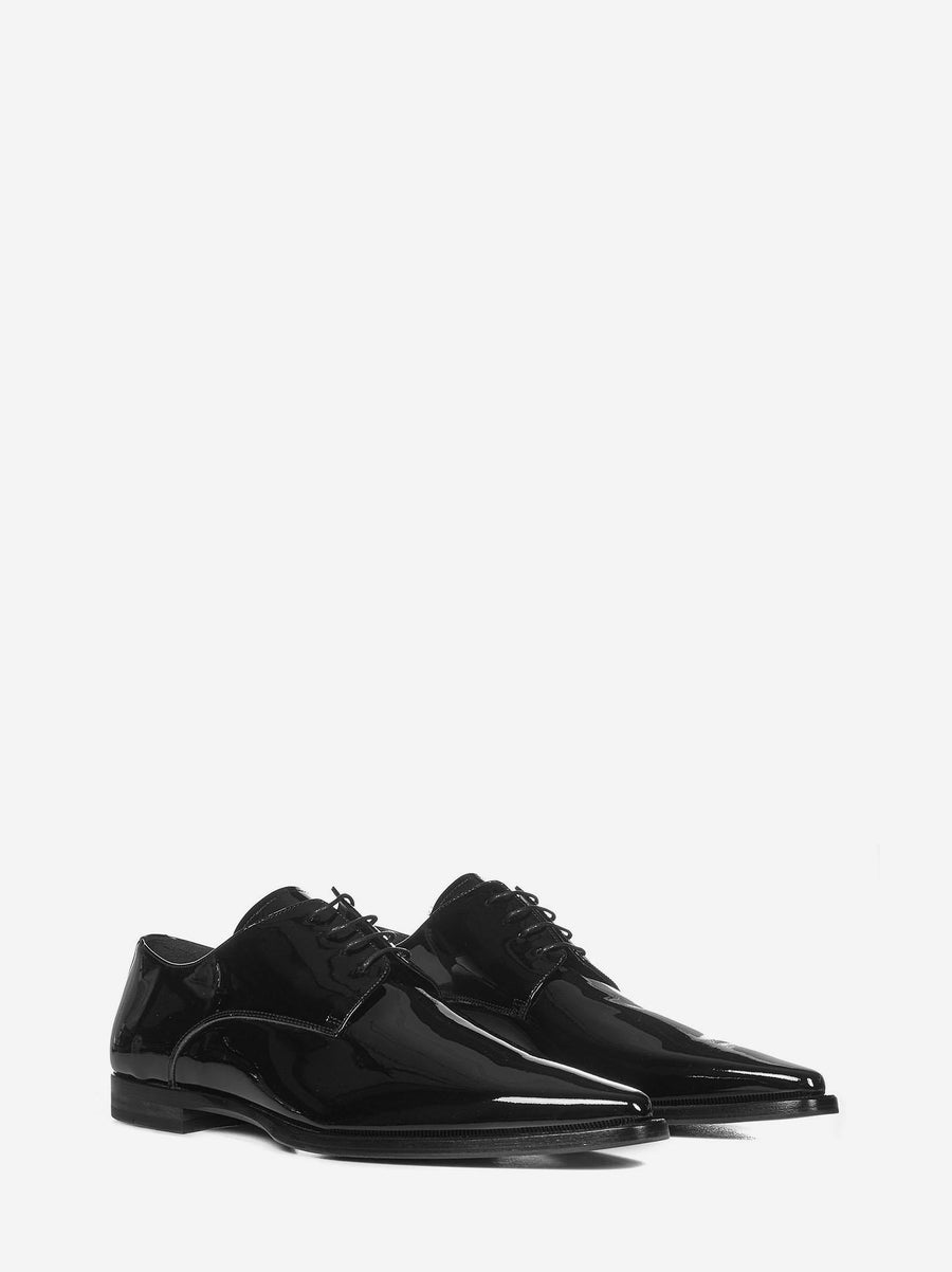 Lace-Up Shoes New Punk Patent Leather Black Accessories