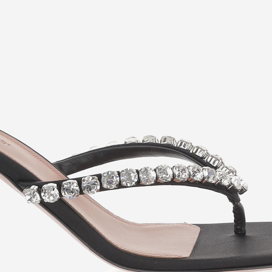 Satin Sandals Gigi Black